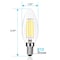 Luxrite B11 LED Bulbs 7W (100W Equivalent) 800LM 5000K Bright White Dimmable E12 Candelabra Base 24-Pack LR21638-24PK - alternate 4